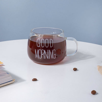 Good Morning Tea Cup Set of 2 White