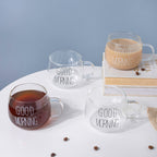 Good Morning Tea Cup Set of 2 White