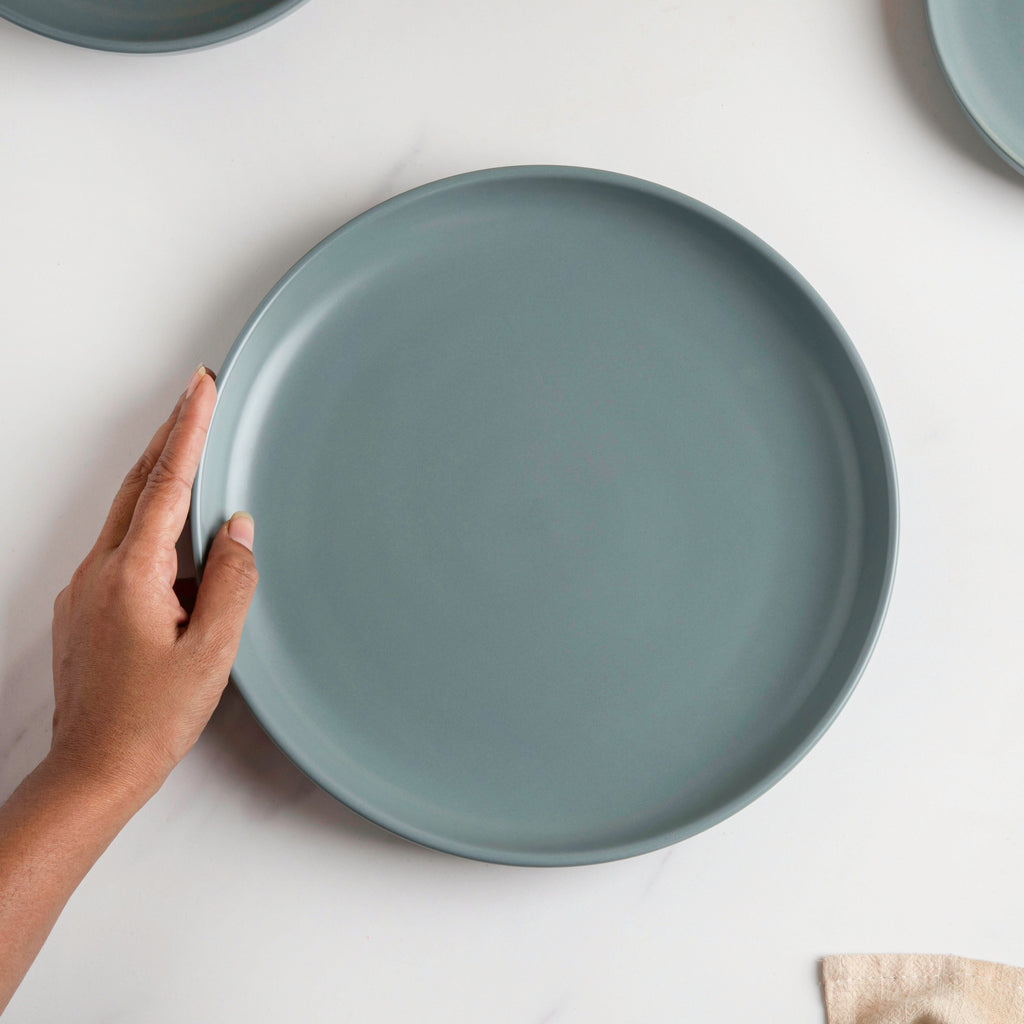 Riona Ceramic Dinner Plate Green Grey 10 Inch