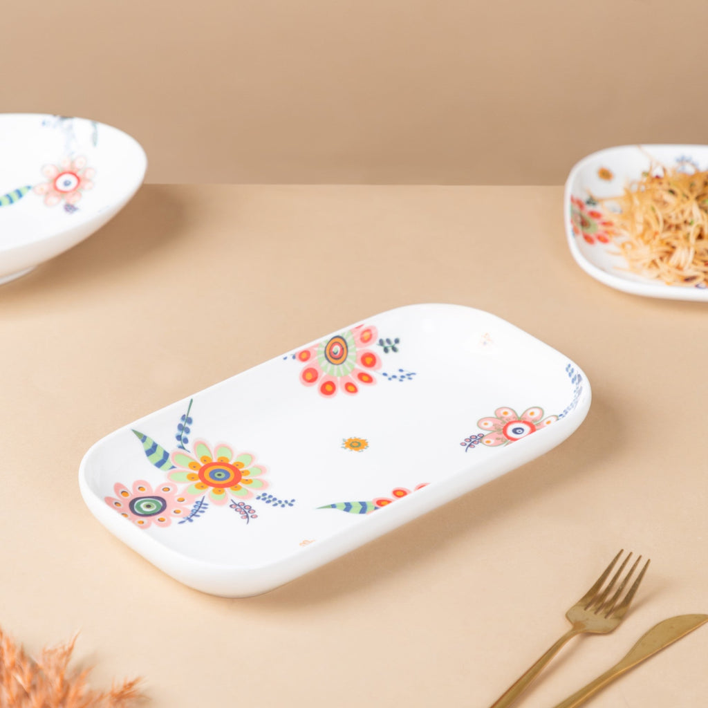 Rectangle Floral Plate