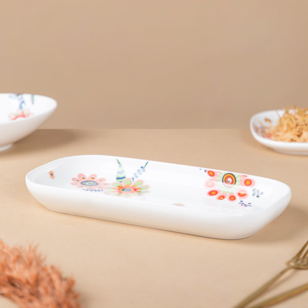 Rectangle Floral Plate