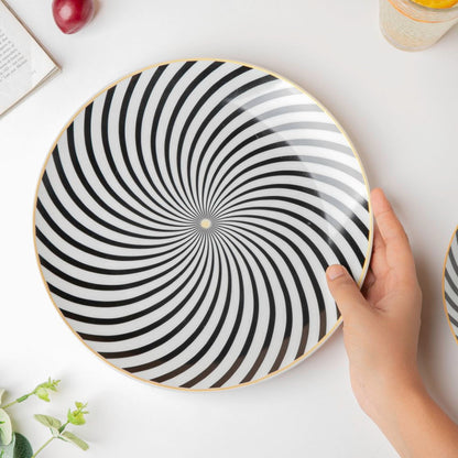 La Mode Spiral Dinner Plate 10 Inch