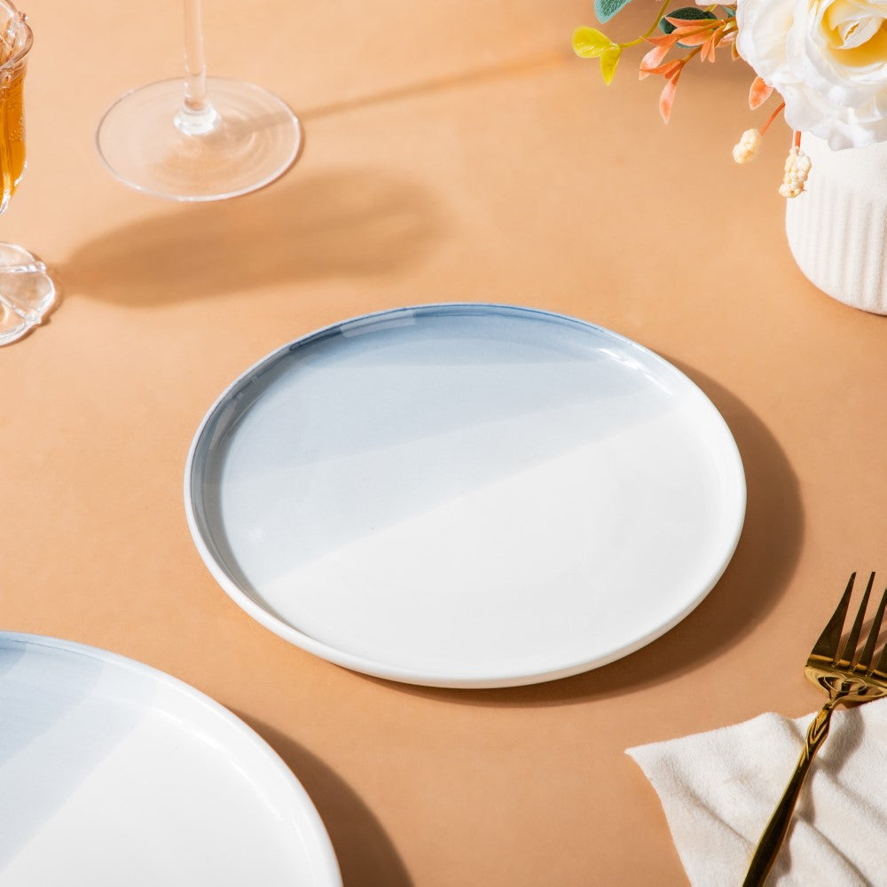 Ombre Snack Plate Grey 7 Inch