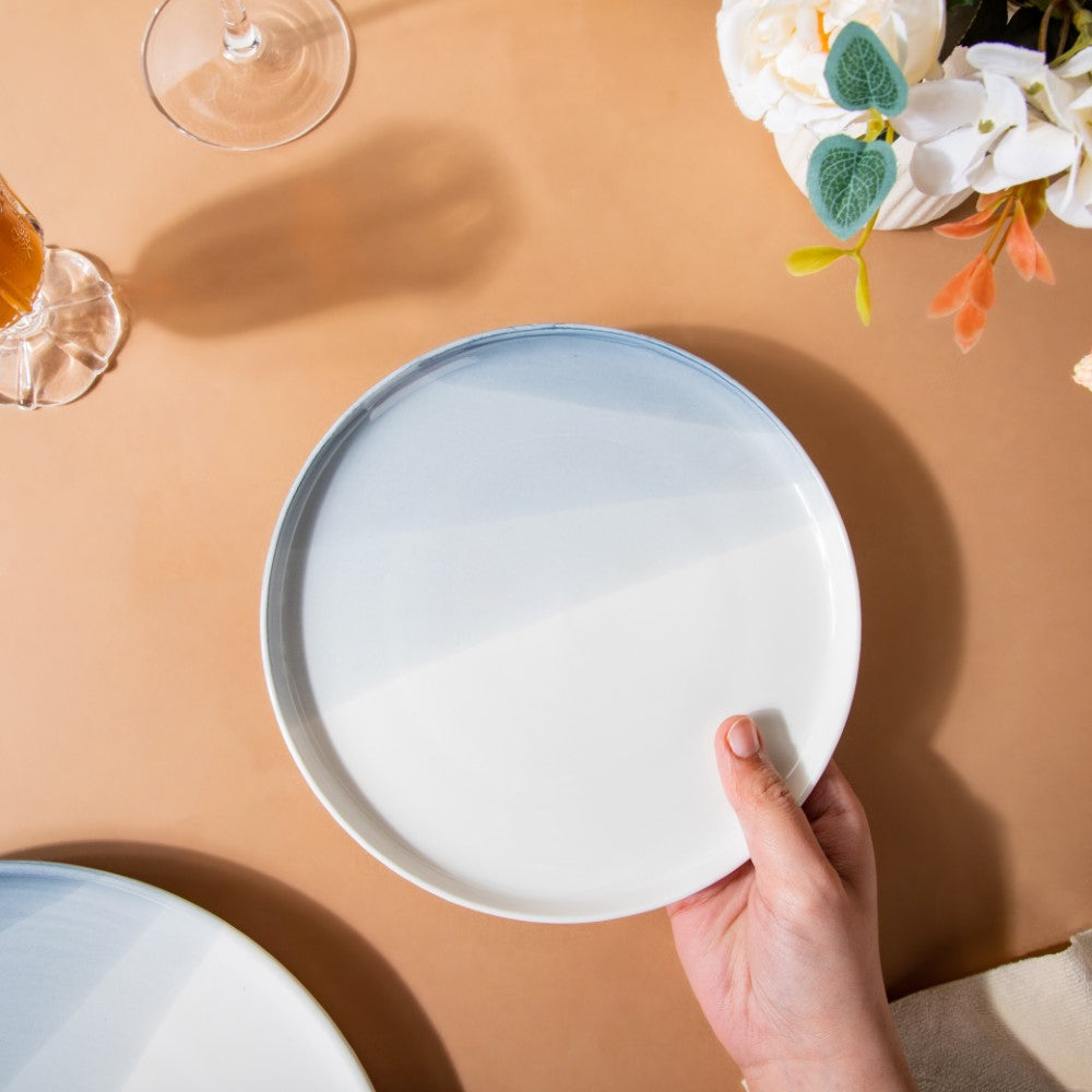 Ombre Snack Plate Grey 7 Inch