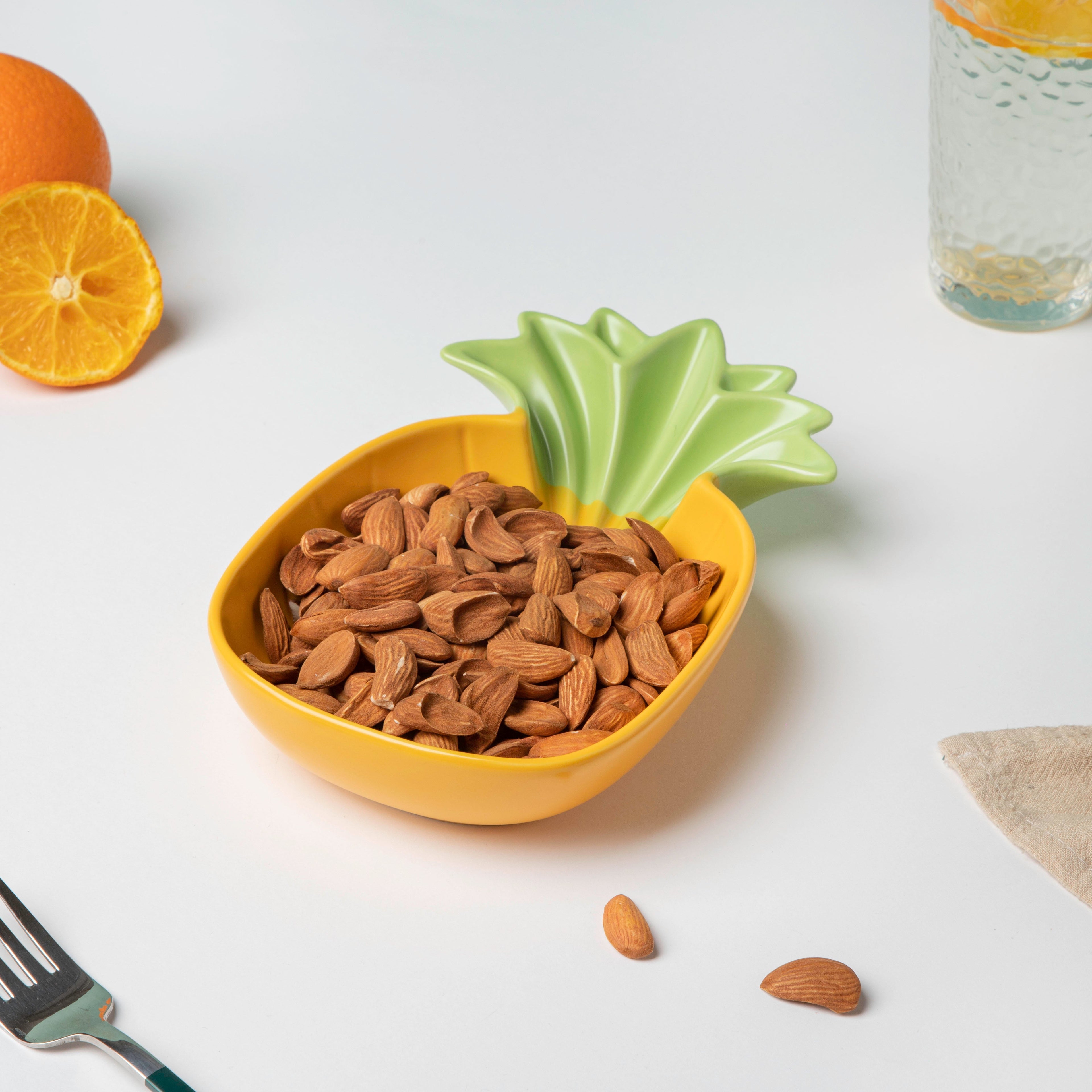 Perky Pineapple Textured Snack Plate 8 Inch