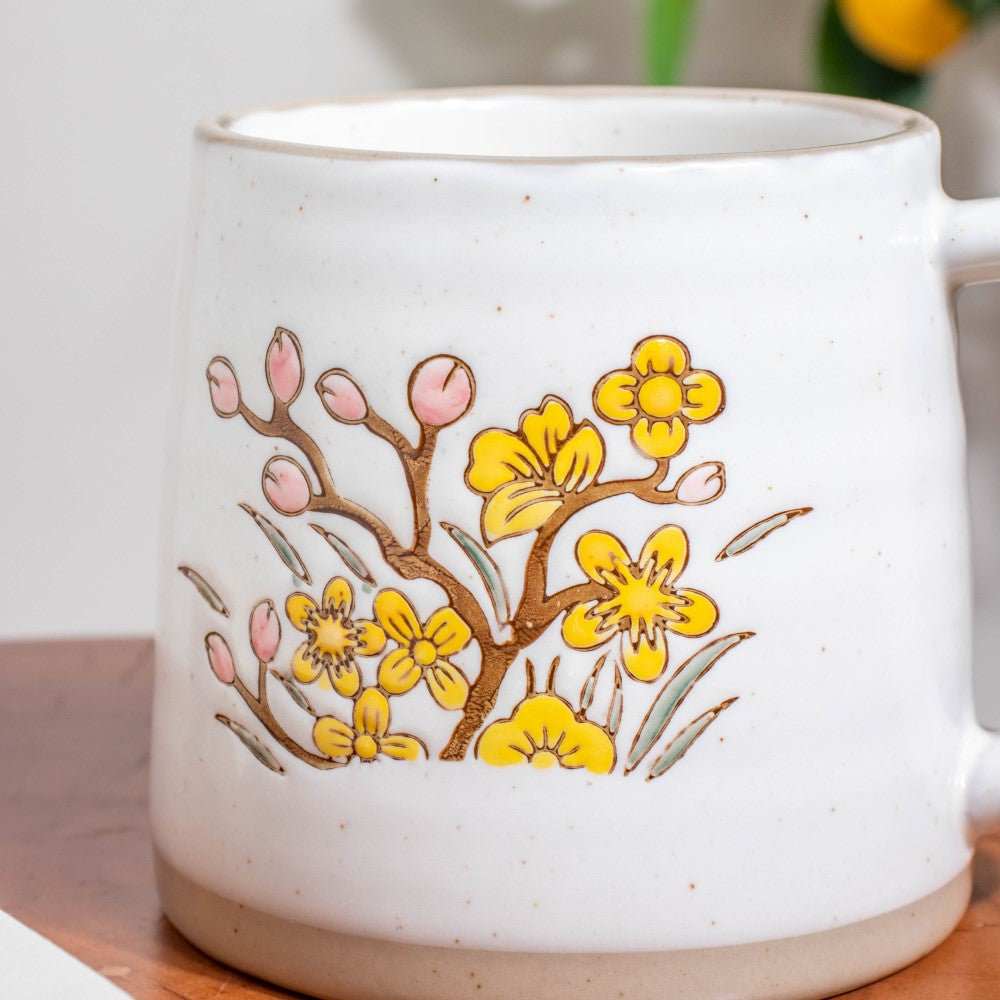 Floral Tulip Ceramic Mug 350 ml