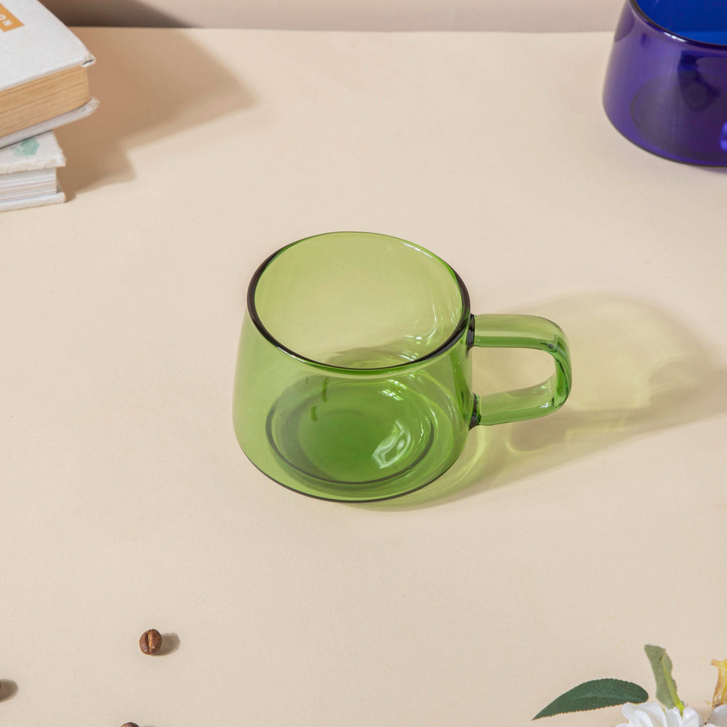Borosilicate Glass Cup Green