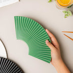 Ogi Fan Ceramic Platter Green