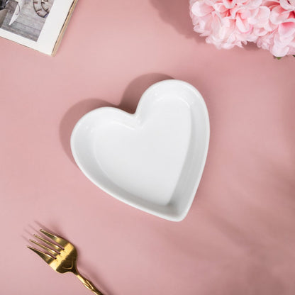 Riona Heart Ceramic Small Dish White