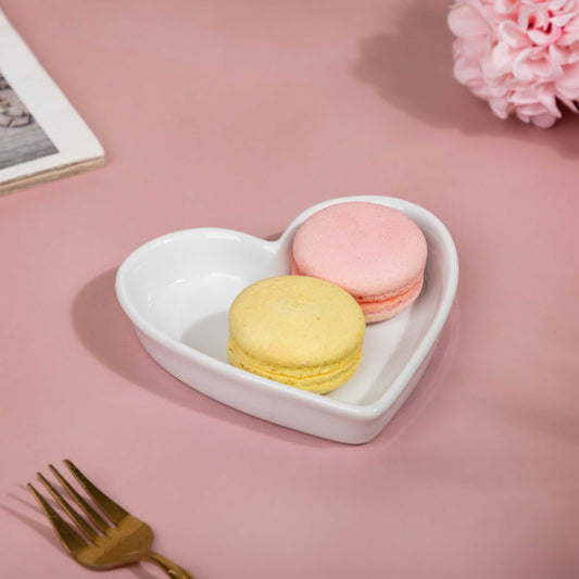 Riona Heart Ceramic Small Dish White