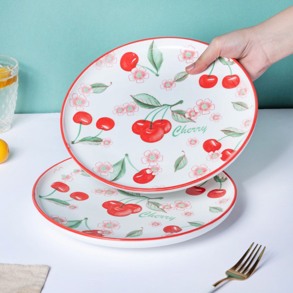 Decorative Cherry Fruit Plate 10 Inch