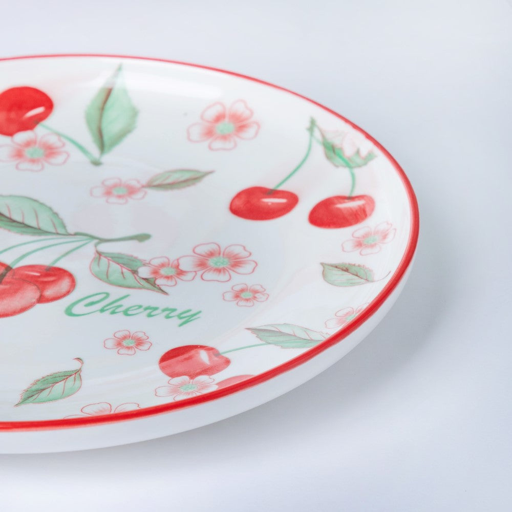 Decorative Cherry Fruit Plate 10 Inch