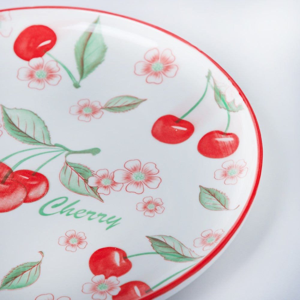 Decorative Cherry Fruit Plate 10 Inch