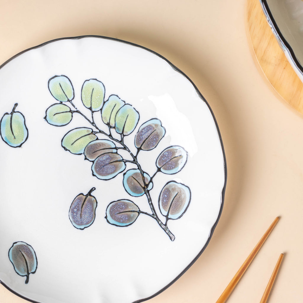 Aspen Leaves Snack Plate 7.5 Inch