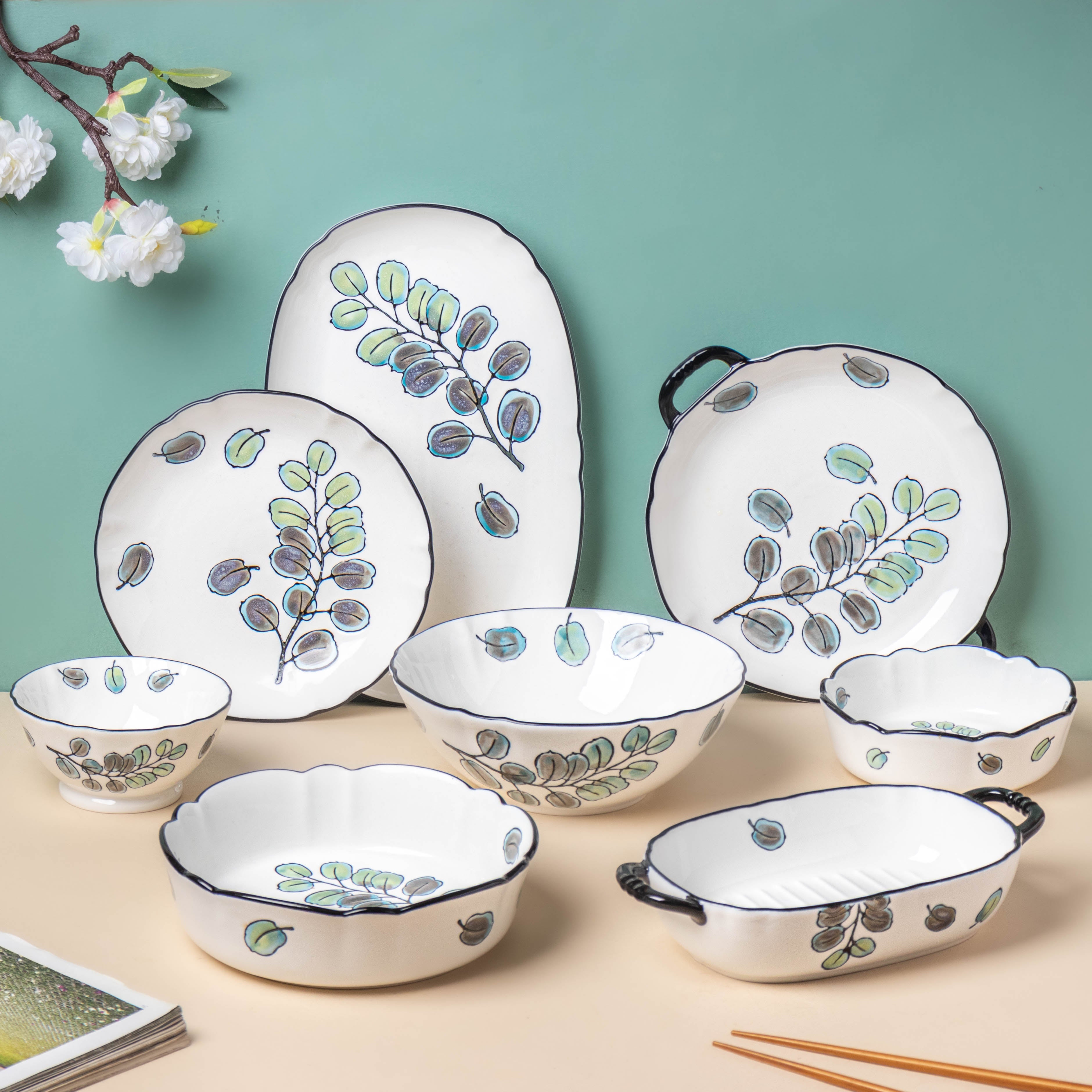 Aspen Leaves Snack Plate 7.5 Inch