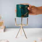 Auric Marble Green Planter with Stand Small