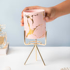 Auric Marble Pink Planter with Stand Large