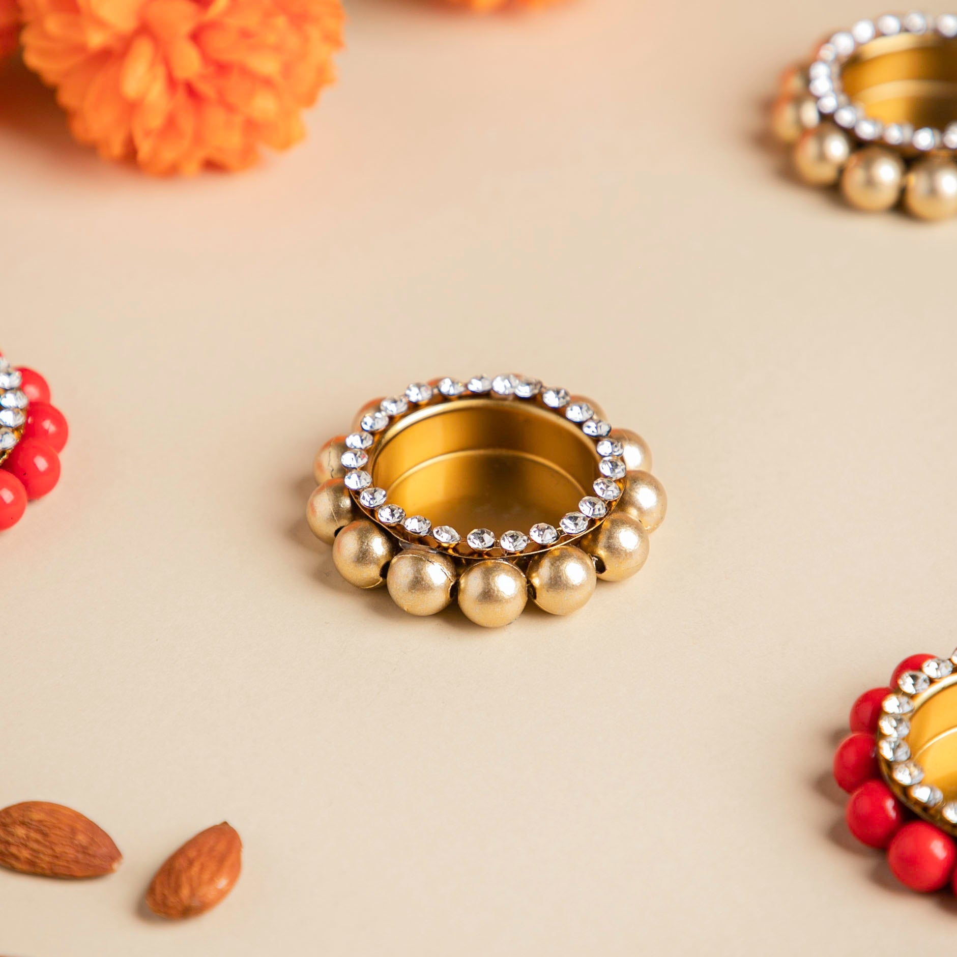 Decorated Tealight Holders Gift Set Of 4