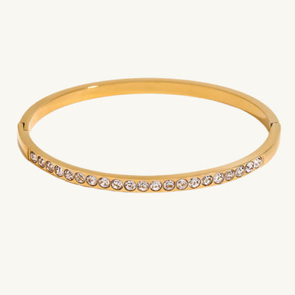 Glittering Diamond Bangle Bracelet