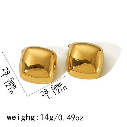 Chunky Cube Stud Earrings