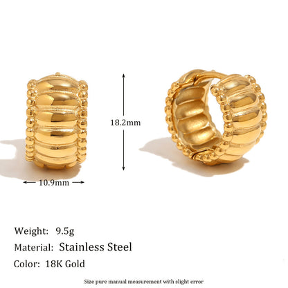 Chunky Hollow Hoop Earrings