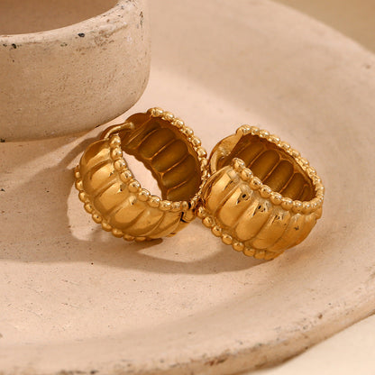 Chunky Hollow Hoop Earrings