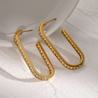 Open U Half Hoop Earrings