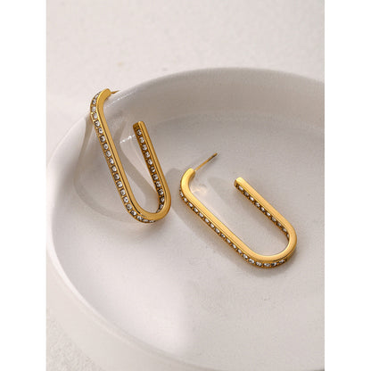 Open U Half Hoop Earrings