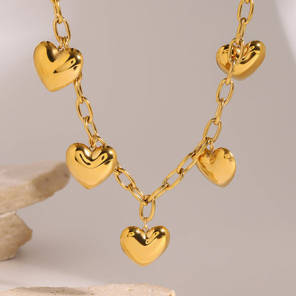 Chunky Heart Chain Necklace