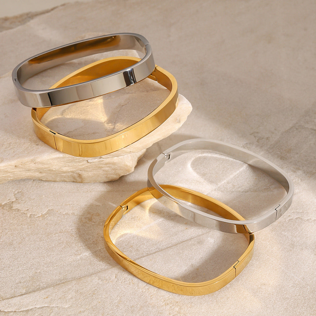 Classic Rectangle Gold Bangle