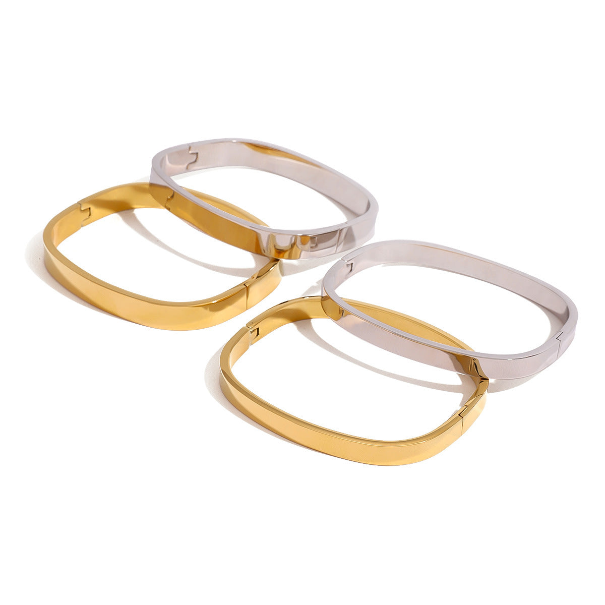 Classic Rectangle Gold Bangle