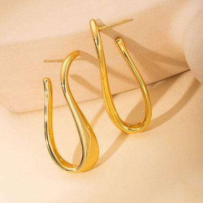 Irregular U Hoop Earrings