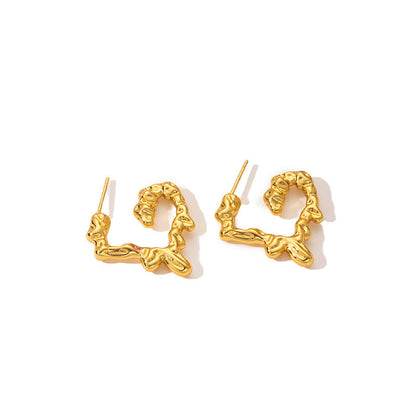 Dripping Heart Hoop Earrings