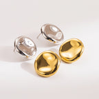 Classic Round Silver Stud Earrings