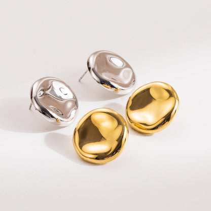 Classic Round Silver Stud Earrings