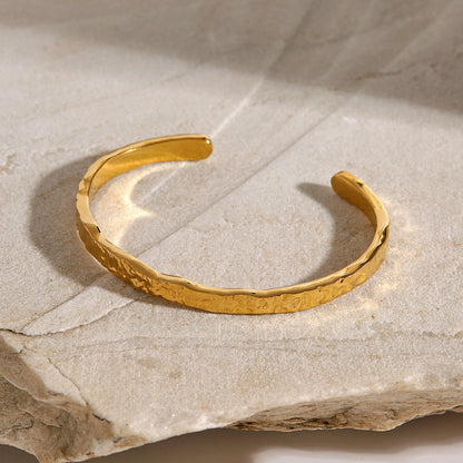 Textured Gold Cuff Bracelet