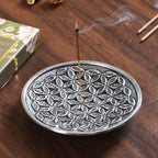 Circle Of Life Engraved Incense Holder With Lemon Grass Incense Sticks