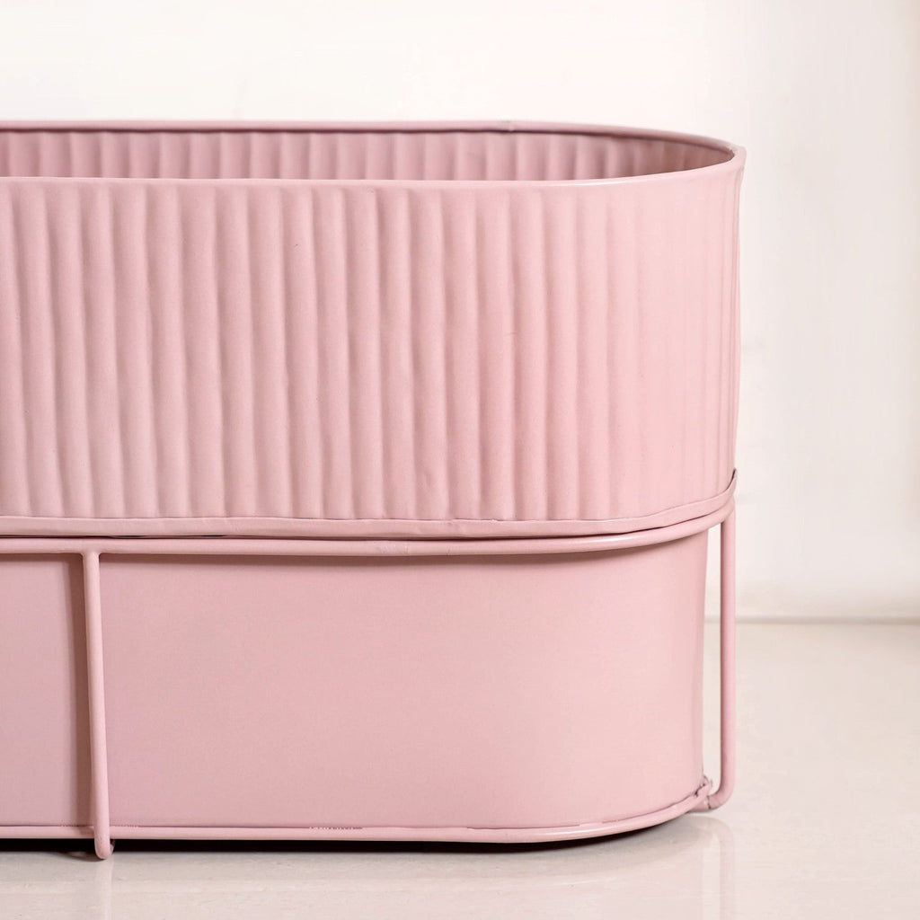 Box Planter With Stand Dusty Pink