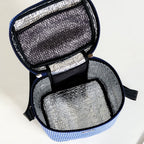 Insulated Lunch Bag And Glass Lunch Box Hamper Blue