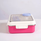 Bento Pink 4 Grid Stainless Steel Lunch Box For Office 950ml