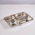 Bento Pink 4 Grid Stainless Steel Lunch Box For Office 950ml