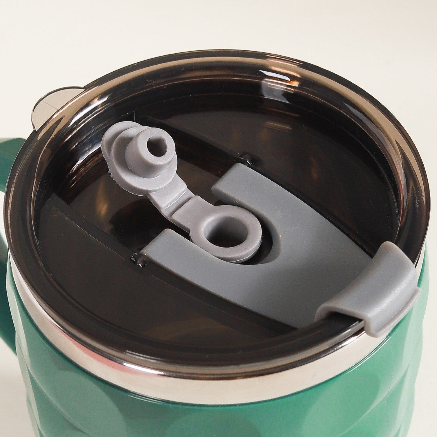 Coffee Mug With Lid Set Of 2 Green 400ml