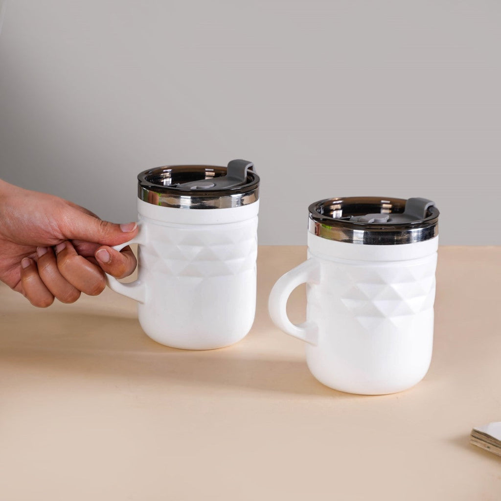 Coffee Mug Set Of 2 White 400ml