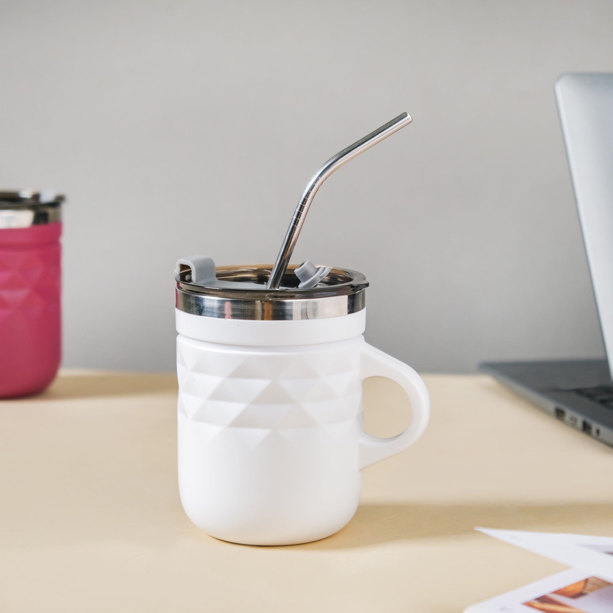 Coffee Mug Set Of 2 White 400ml