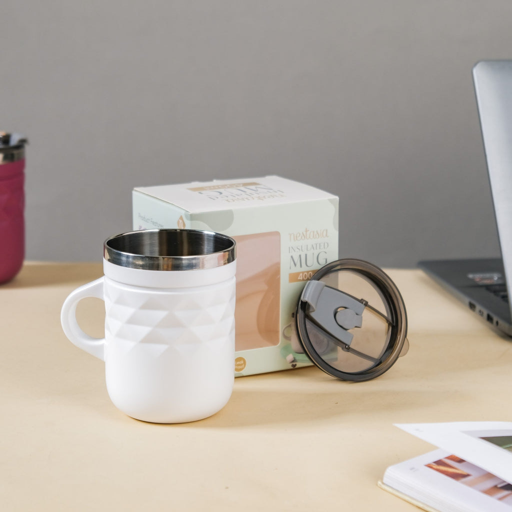 Coffee Mug Set Of 2 White 400ml
