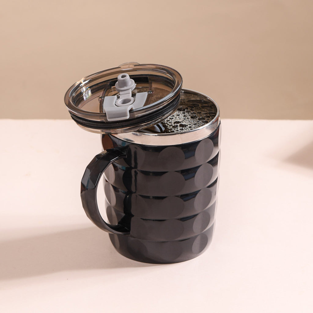 Portable Travel Mug For Couples Set Of 2 Black 400ml