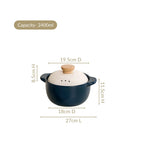 Cera Ceramic Cooking Pot With Lid Teal 2400ml