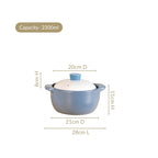 KindlePot Stovetop Ceramic Cookware Blue White 2300ml