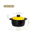 Limonelle Ceramic Cooking Pot With Lid 1200ml
