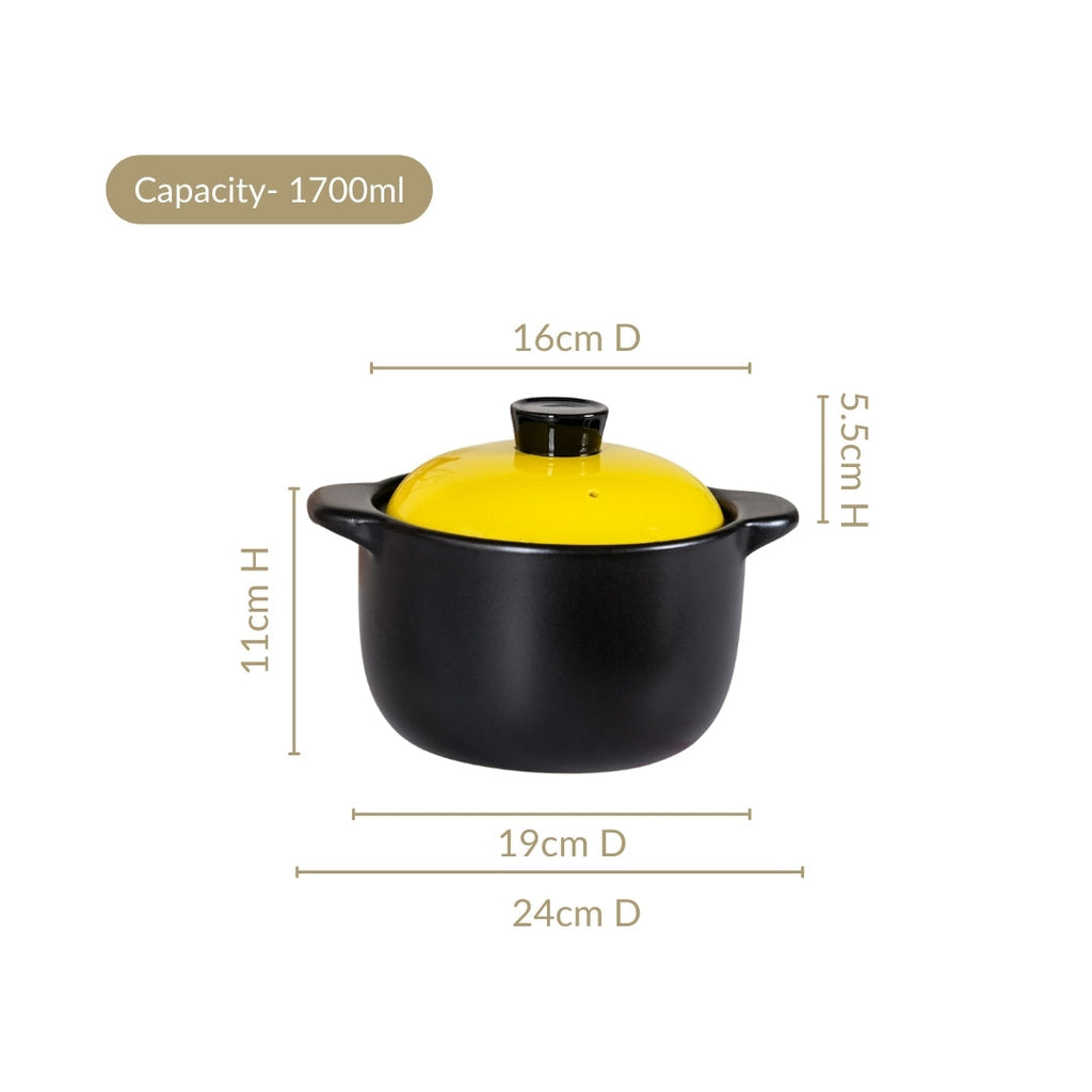 Limonelle Ceramic Flame Safe Tureen Cooking Pot 1700ml